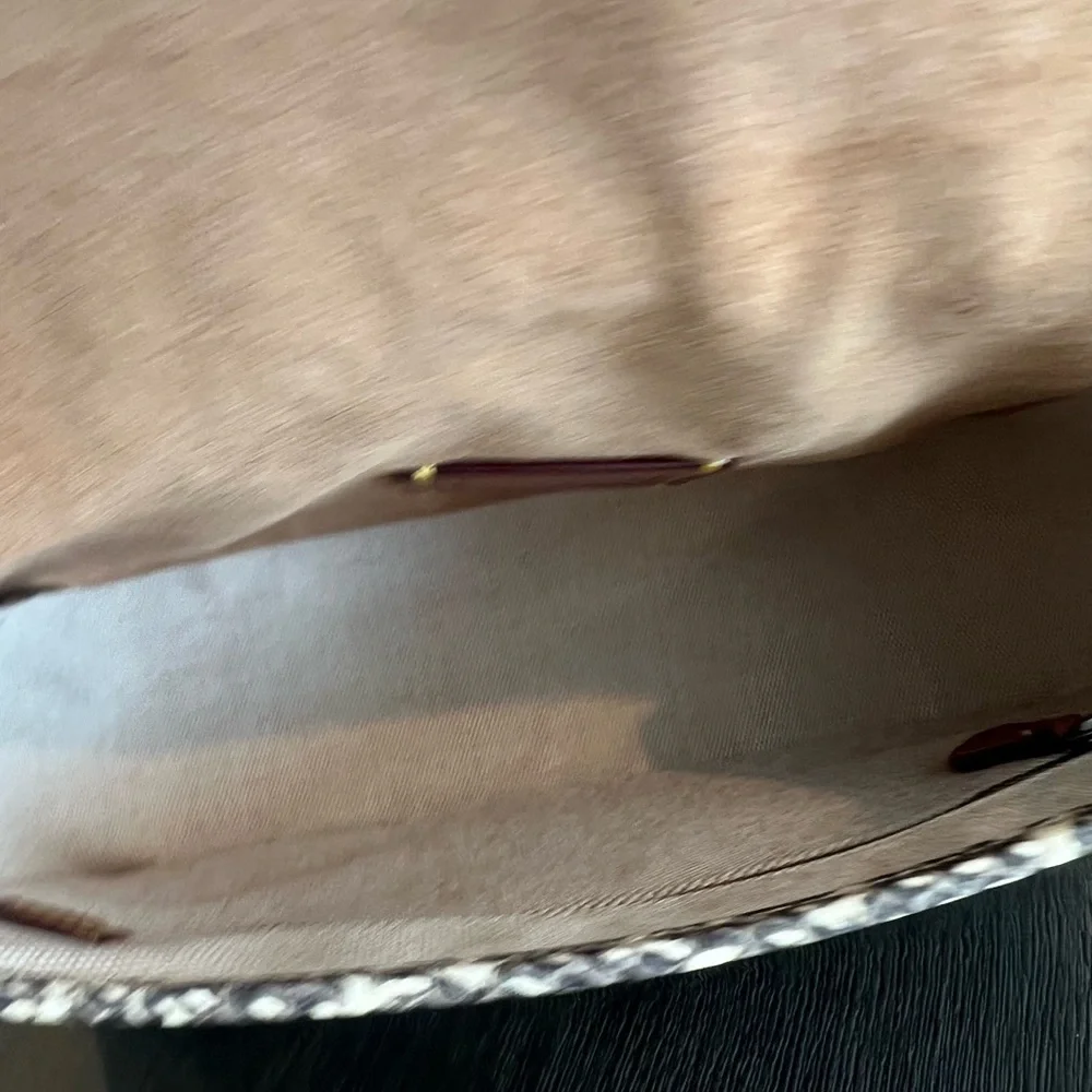 NWT Coach Soft Tabby Leather Shoulder Bag with snakeskin detail